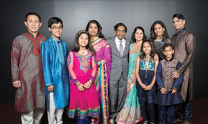 Sita and Bhaskara Rao Mutyala and their family. Link to their story